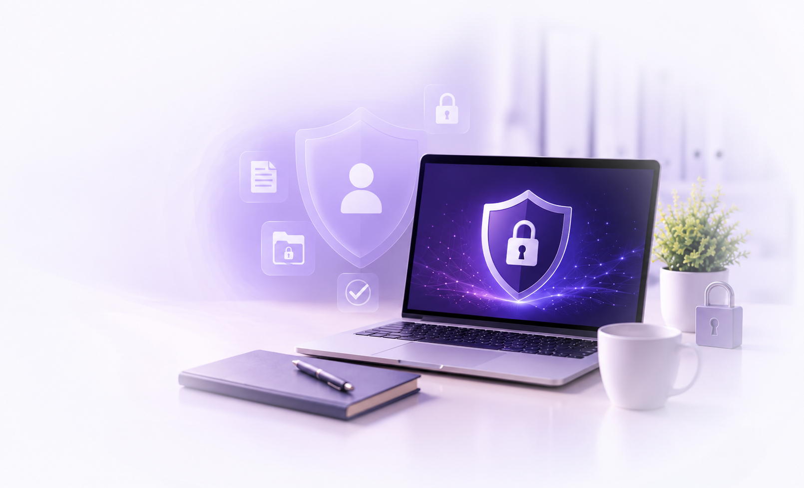 Data privacy and security illustration