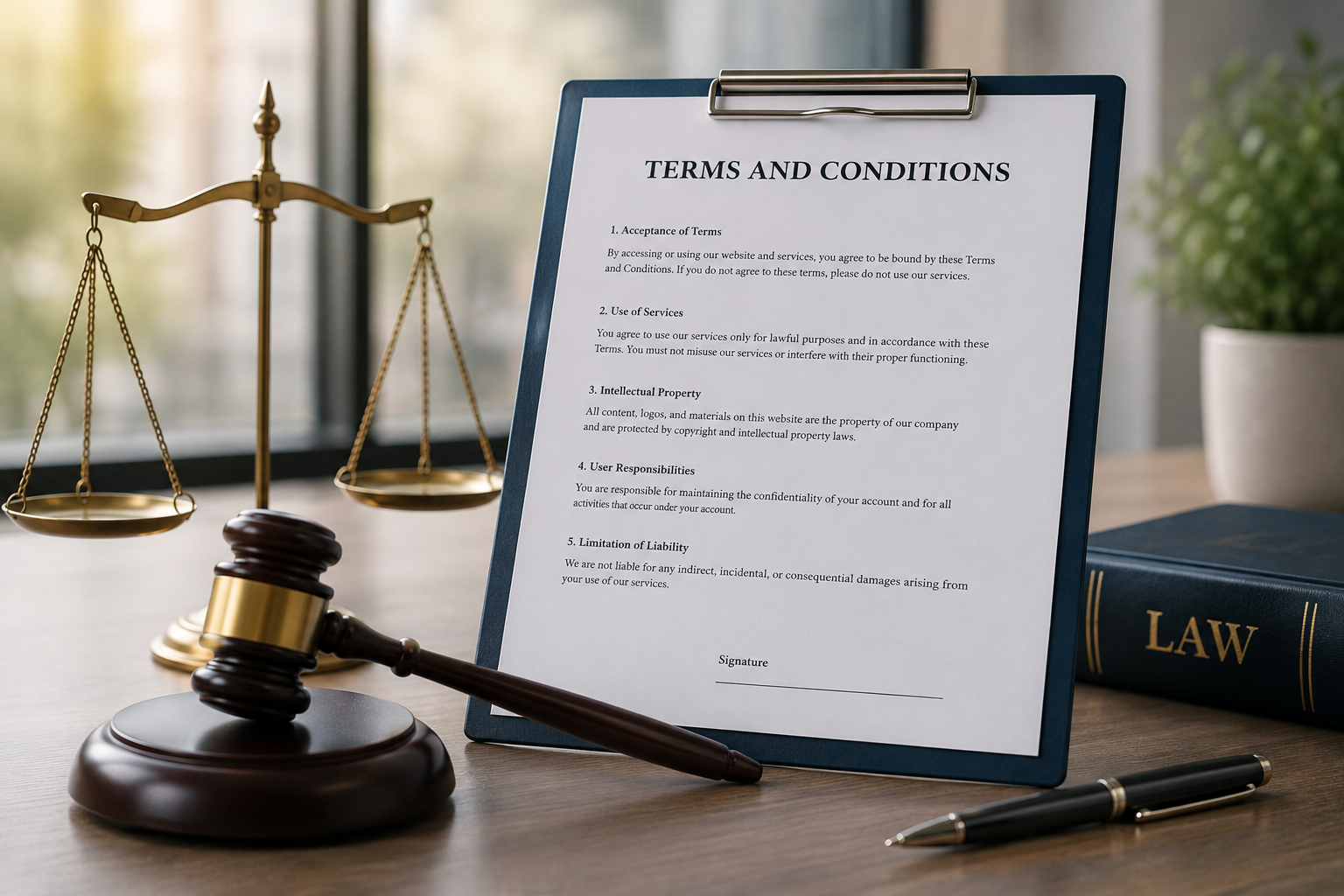 Terms and conditions document illustration